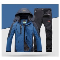 남자 여자 스키복 남성 여성 보드복 세트 TRVLWEGO-겨울용 방풍 방수 스노우보드 재킷 및 바지 아주 따뜻한 야외 2 in 1 보온 플리스 스노우 코트