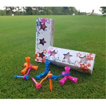 삼발이골프티 던지는 실리콘 드라이버티 1개 라운딩용품 골프핀 저항감소 필드용품, 블루