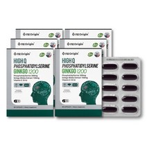 고함량 포스파티딜 포스타딜세린캡슐 브레인 프리미엄 두뇌 포스파틴딜세린 혈행 부모님선물 추출 두뇌 건강 개선 식물성 80대할아버지선물 70대 포스타티딜세린징코 피에스 비타민E 포스타, 60캡슐, 6개