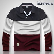 블루포스 남여공용 크렌스 긴팔 배색카라티 남자 긴팔티셔츠 커플 단체복 티셔츠