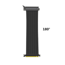 풀 스피드 3.0 pcie x16 라이저 케이블 그래픽 카드 확장 케이블 pci 익스프레스 라이저 쉴드 익스텐더(안티잼 포함), 20cm, 180도 3.0