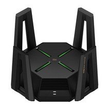 샤오미 라우터 AX9000 2.4G/5G/5G-Game 3 채널 WiFi 6 향상된 버전 4 코어 CPU 1GB RAM 4K QAM 12 고 이득 안테나, 01 Black_04 add US plug