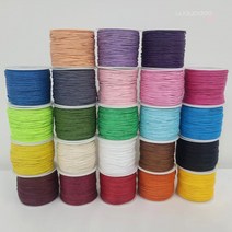와요또 1mm 컬러 왁스끈 70m 소품 목걸이 팔찌 만들기 팔찌끈, 16.파랑, 1개