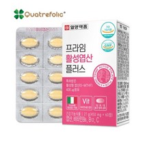프리미엄 활성형 엽산 활성엽산 비타민B6 B12 60정, 1박스