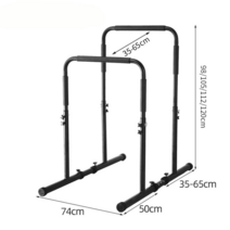 풀업기구 딥스바 가정용운동기구 실내헬스기구 평행봉, 블랙 98-120cm(높이 조절 가능)