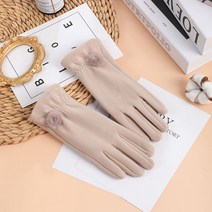 여성 스마트폰 터치 장갑 숙녀 야외 승마 장갑 가을 겨울 따뜻한 터치 스크린 플러스 양털 장갑