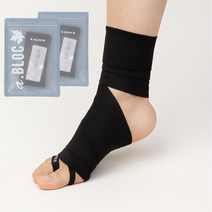 [1+1] 하하비샵 나이스 발목보호대 (롱버전) 평발 굳은살 발볼 발목아대 등산 헬스 요가, 블랙