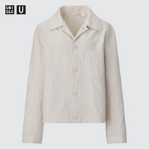 유니클로 U 나일론 셔츠 재킷 남자 여자 공용 봄자켓 간절기 자켓 아이보리 그레이