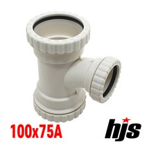 HJS DRF 원터치 이경 T 소켓 LT 100x75A (PVC 신형 이음관 PPI 평화 부속), 1개
