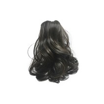 프리티레이디 숏 웨이브 포니테일 집게 가발 롤링업포니 포니테일집게핀 25cm, 1개, 30믹스브라운