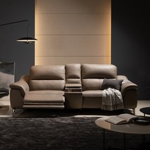 리바트 그란디오소 ZERO 3인 리클라이너 소파 자동홈바형 (3색), 차콜그레이