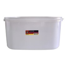업소용밀폐통 김치통 식당용 백밀폐통 냉동밥보관용기 백밀폐용기, 8호(18L), 1개