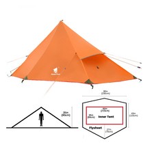 칼노 텐트 야외 캠핑 장비 피크닉 낚시 더블 비 텐트, 싱글, 오렌지