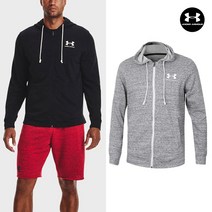 언더아머 언더아머 UA 라이벌 프렌치테리 남자 루즈핏 후드집업 아노락 자켓 2종 택일
