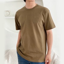 멋지군 기본 핏 라운드 무지 17수 면 반팔 티셔츠