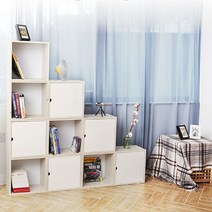 그린오션 공간박스 1단 2단 3단 오픈 서랍장 다용도 선반 책꽂이, 2. 도어공간박스