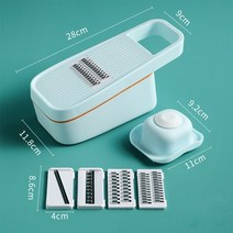 야채슬라이서12Pcs 야채 슬라이서 채소 커터 칩 강판 고기 양파 쵸퍼 식품 저장 용기 주방 도구 감자, 12 SS101-light blue