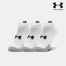 언더아머 언더아머 공용 UA HeatGear 노 쇼 삭스 3팩 1346755-101, LG