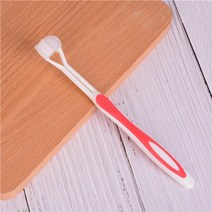 치면착색제 교정용왁스 치과용 고리 유아 아기치실 3면 실리콘 나노 브러시 구강 관리 안전 치아 브러시 구강 건강 클리너 치과 깨끗한 칫솔, 빨간색