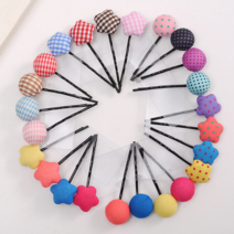 제이셀 H23 스타 체크무늬 옆머리 고정 포인트 핀