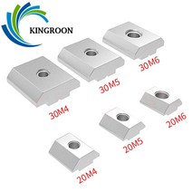 KINGROON-100pc 50pc M4 M5 M6 T 블록 사각 너트 T-트랙 슬라이딩 해머 패스너 3030 알루미늄 프로파일, [06] 30s-m5, [01] 100PC Nuts