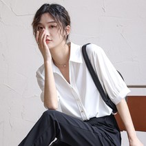 t Long -Sleeved Hong Kong Flavor Retro 여름 복장 수직 외국 스타일 착용 셔츠