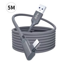 오큘러스 퀘스트 2 용 VR 케이블 고속 충전 C 타입 데이터 라인 헤드폰 어댑터 액세서리 교체용, 한개옵션1, 02 5M