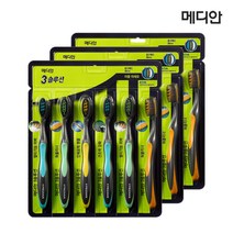 메디안 트리플솔루션 칫솔 미세모 6입 3개