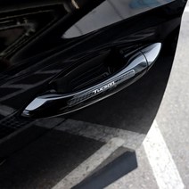 두두몰 투싼 NX4 카본 도어외캐치 도어 손잡이 포인트 레터링 문콕방지 악세사리 몰딩, 블랙카본(4P), 4개