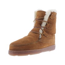 Minnetonka 주니퍼 여성 스웨이드 양가죽 안감 앵클부츠