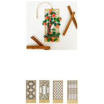 초중생 전통 창호문살 클레이 입체감나무 가을액자 키트 5p 시상품 수업재료 DIY, 4번