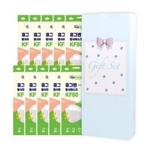 판촉물/150개/휴그린 황사마스크 KF80 기프트팩 대형 화이트10P 마스크/로고인쇄 도매제작 제조 기념품 답, 기본150개구매시, 인쇄신청