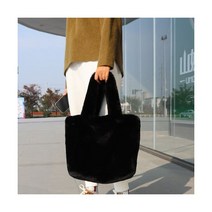 에코퍼 페이크퍼 심플 데일리 빅 토트백 베이지 브라운 블랙