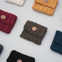 마들렌 카드 지갑 -코바늘 키트/ 카드지갑 2개 만들기 브라운멜란지, 1개