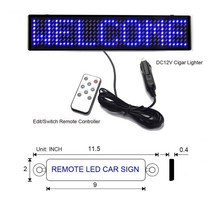 전광판 미니전광판 차량용전광판 12v 자동 LED 사인 원격 제어 빨간색 보드 스크롤링 프로그램 가능한, 한개옵션1, 01 RED
