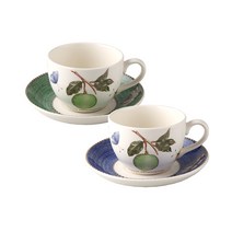 [AK PLAZA] [웨지우드] 사라스가든 커피잔 2인조 (블루/그린), 옵션선택