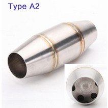 51mm 범용 오토바이 배기 머플러 파이프 스테인레스 스틸 35MM 어댑터 수정된 촉매 확장 챔버, 02 B