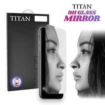 타이탄 거울효과 미러강화유리 거울필름 액정보호필름 아이폰 11 pro XS MAX 7 8+ XR, 1매