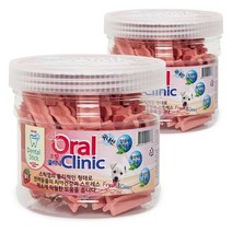 오랄클리닉 반려동물 치석제거용 덴탈껌 300g, 딸기 X 2개, 1개