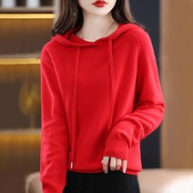 스타일아유 울 캐시미어 후드 풀오버 맨투맨 루즈핏 니트 스웨트 여자 가을 겨울