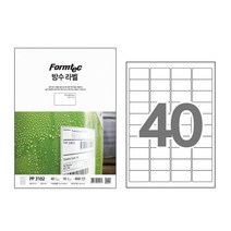 폼텍 방수 라벨 PP-3102 10매 40칸 47x26.9mm 폼텍라벨 _ 7501209EA, $ 본상품선택