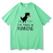 아두이노 Frontend 프로그래머 셔츠 Chrome Dino Geek 해커 코더 선물 웹 개발자 Tshirt Mens Cotton Tee I, 05 Light Green_06 XXXL