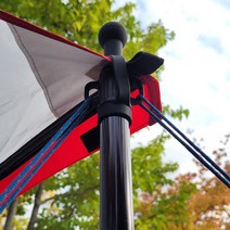 캠핑 텐트 업라이트 가변 슬라이드 슬라이딩 경량 사이드 듀랄루민 폴 폴대 캡 가방 세트, 블랙 1개