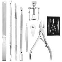 내성발톱교정기 문제성발톱 발톱교정 내성발톱자가치료 네일 그루브 코렉터 롤 네일 내향성, 매니큐어 8종 세트