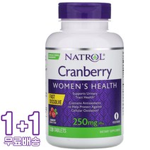 나트롤 크랜베리 여성건강 125mg 타블렛 120정 2통, 1개, 기본