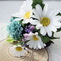 릴리와 데이지 미니 추모꽃다발 납골당꾸미기 꽃장식조화 성묘 추모꽃, 필요, 핑크