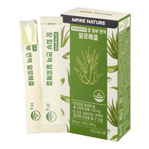 모어네이처 장 피부 면역 먹는 알로에겔 젤리스틱 14포 콜라겐 히알루론산 함유 식약처 인정 3중 기능성, 1박스