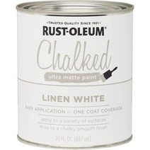Rust-Oleum 울트라 무광 인테리어 초크 페인트 린넨 화이트 887ml, 1개, 1개