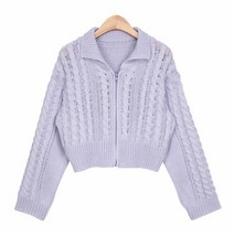 스콰즈 가디건 SBLT003 5COLOR 여성 오버핏 집업 크롭니트 아우터