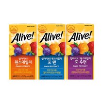 얼라이브 멀티비타민 30정 3종 택1 / 멀티비타민 맨 우먼, 멀티비타민 포맨 30정 1병 (1개월분), 옵션선택